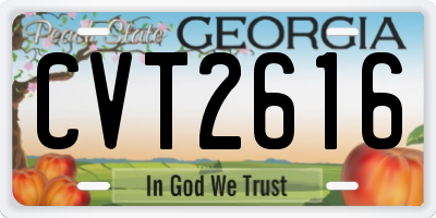 GA license plate CVT2616