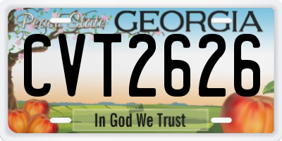 GA license plate CVT2626