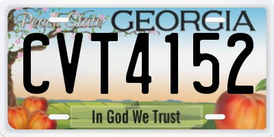 GA license plate CVT4152