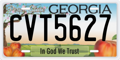 GA license plate CVT5627