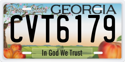 GA license plate CVT6179