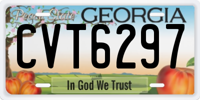 GA license plate CVT6297