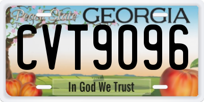 GA license plate CVT9096