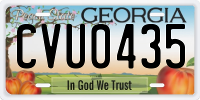GA license plate CVU0435