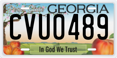GA license plate CVU0489