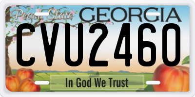 GA license plate CVU2460