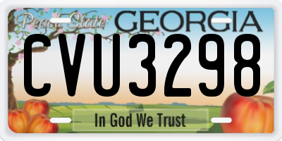 GA license plate CVU3298