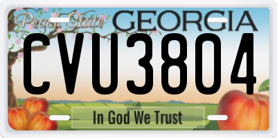 GA license plate CVU3804