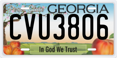 GA license plate CVU3806