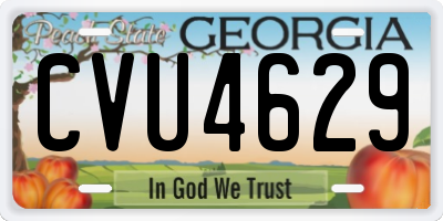GA license plate CVU4629