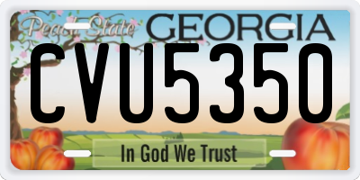 GA license plate CVU5350