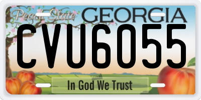 GA license plate CVU6055