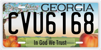 GA license plate CVU6168