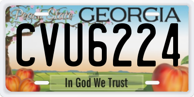 GA license plate CVU6224