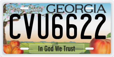 GA license plate CVU6622