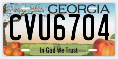 GA license plate CVU6704