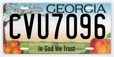GA license plate CVU7096