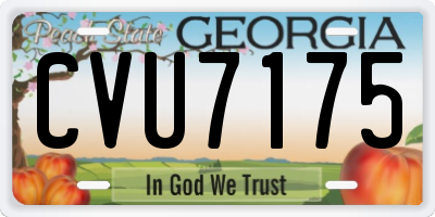 GA license plate CVU7175