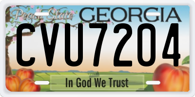 GA license plate CVU7204