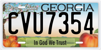 GA license plate CVU7354