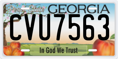 GA license plate CVU7563
