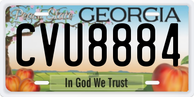 GA license plate CVU8884