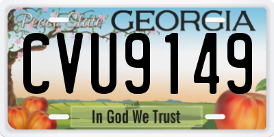 GA license plate CVU9149