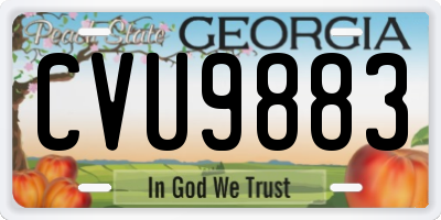 GA license plate CVU9883