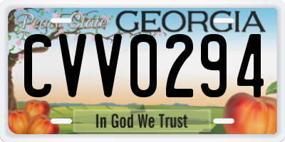 GA license plate CVV0294