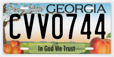 GA license plate CVV0744