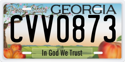 GA license plate CVV0873