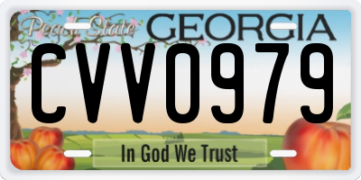 GA license plate CVV0979