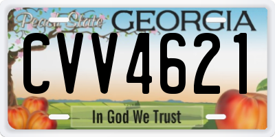 GA license plate CVV4621