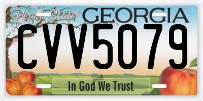 GA license plate CVV5079