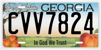 GA license plate CVV7824