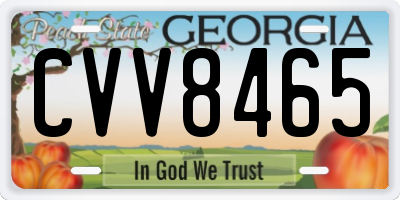 GA license plate CVV8465