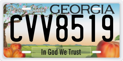 GA license plate CVV8519