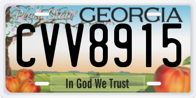 GA license plate CVV8915