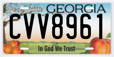 GA license plate CVV8961