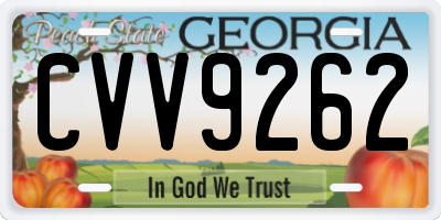 GA license plate CVV9262