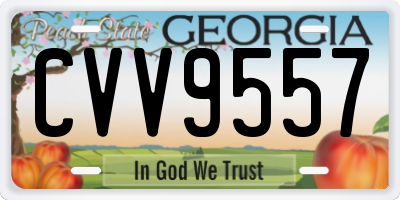 GA license plate CVV9557