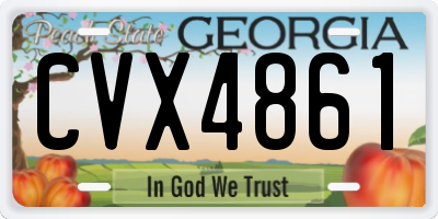 GA license plate CVX4861