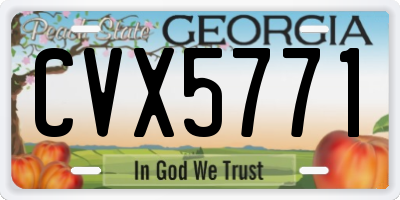 GA license plate CVX5771