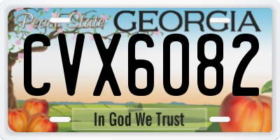 GA license plate CVX6082