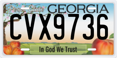 GA license plate CVX9736