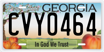 GA license plate CVY0464