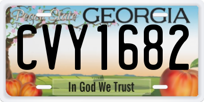 GA license plate CVY1682