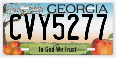 GA license plate CVY5277