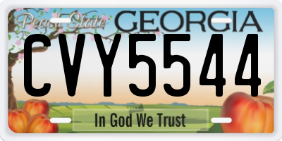 GA license plate CVY5544