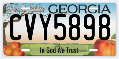GA license plate CVY5898